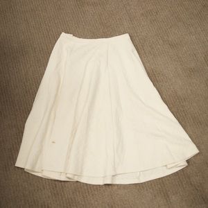 Cream flowy skirt